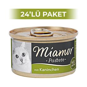 Miamor Pastete Tavşanlı Konserve Yetişkin 24x85 gr Kedi Maması