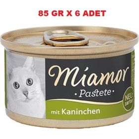 Miamor Pastete Tavşanlı Tahılsız 6x85 gr Kedi Konservesi