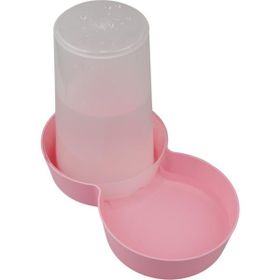 Miapet 1,5 lt Yuvarlak Pembe Hazneli Plastik Kedi-Köpek Mama ve Su Kabı