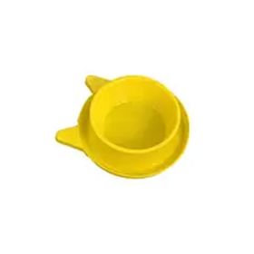 Miapet 400 ml Sarı Plastik Kedi Kulaklı Mama ve Su Kabı
