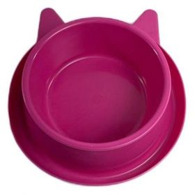 Miapet 400 ml Violet Plastik Kedi Kulaklı Mama ve Su Kabı