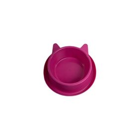 Miapet 400 ml Violet Plastik Kedi Kulaklı Mama ve Su Kabı