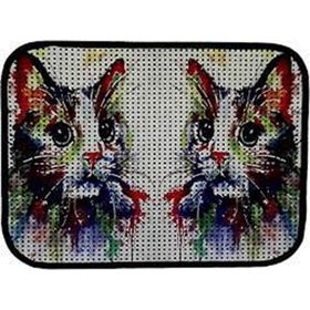 Miapet 60 x 45 cm Gökkuşağı Elekli Desenli Kedi Tuvalet Önü Paspası