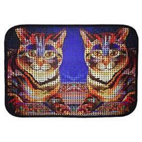 Miapet 60 x 45 cm İkiz Kaplan Elekli Desenli Kedi Tuvalet Önü Paspası