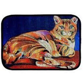 Miapet 60 x 45 cm Kaplan Elekli Desenli Kedi Tuvalet Önü Paspası
