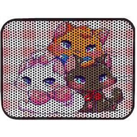 Miapet 60 x 45 cm Three Colour Elekli Desenli Kedi Tuvalet Önü Paspası