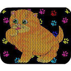 Miapet 60x45 cm Tombul Kedi Siyah Elekli Desenli Kedi Tuvalet Önü Paspası