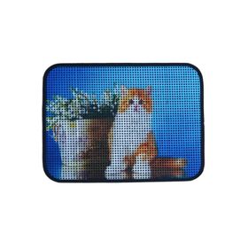Miapet Elekli Desenli Saksı 60x45 cm Kedi Tuvalet Önü Paspası