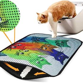 Miapet Elekli Desenli Yedi Kedi 60x45 cm Kedi Tuvalet Önü Paspası