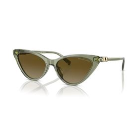Michael Kors MK 2195U 394413 56 Harbour Island Cat Eye Şeffaf Yeşil Kemik Kadın Güneş Gözlüğü
