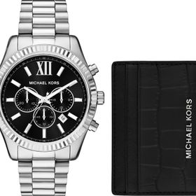 Michael Kors MK1091SET Metalik Gri Erkek Kol Saati ve Kartlık