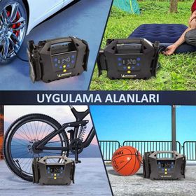 Michelin MC34259 11.1 Volt 2.5 Ah 120 PSI Ayarlanabilir Dijital Basınç Göstergeli Şişirme Pompası
