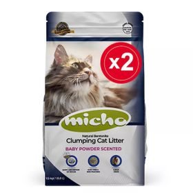 Micho Kalın Taneli Pudra Kokulu Topaklanan 2.5 kg Kedi Kumu
