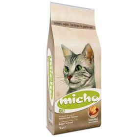 Micho Tavuklu Hamsili Pirinçli Yetişkinler İçin 15 kg Kedi Maması