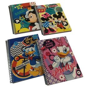 Mickey Mouse A6 80 Yaprak Çizgili Spiralli Defter