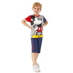 Mickey Mouse D4788-3 Gri Melanj Erkek Çocuk Kapri Takım