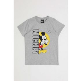 Mickey Mouse D4798-2 Gri Melanj Erkek Çocuk T-Shirt