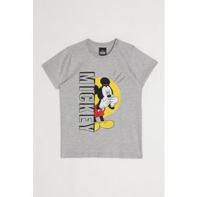 Mickey Mouse D4798-2 Gri Melanj Erkek Çocuk T-Shirt