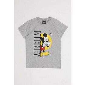 Mickey Mouse D4798-2 Gri Melanj Erkek Çocuk T-Shirt