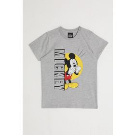 Mickey Mouse D4798-2 Gri Melanj Erkek Çocuk T-Shirt