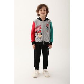 Mickey Mouse D4818-3 Gri Melanj Erkek Çocuk Eşofman Takımı