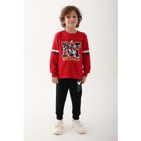 Mickey Mouse D4820-3 Kırmızı Erkek Çocuk Eşofman Takımı