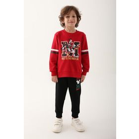 Mickey Mouse D4820-3 Kırmızı Erkek Çocuk Eşofman Takımı