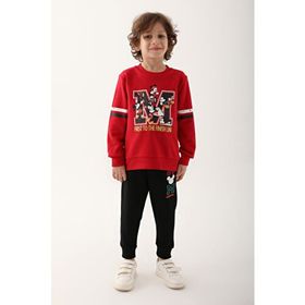 Mickey Mouse D4820-3 Kırmızı Erkek Çocuk Eşofman Takımı