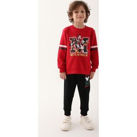 Mickey Mouse D4820-3 Kırmızı Erkek Çocuk Eşofman Takımı