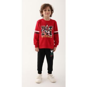 Mickey Mouse D4820-3 Kırmızı Erkek Çocuk Eşofman Takımı