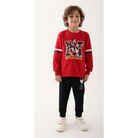 Mickey Mouse D4820-3 Kırmızı Erkek Çocuk Eşofman Takımı