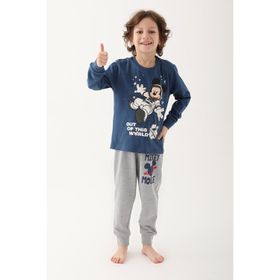 Mickey Mouse D4821-3 Koyu Indigo Erkek Çocuk Pijama