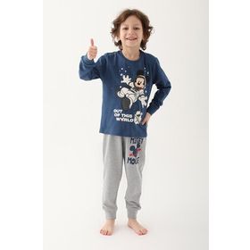 Mickey Mouse D4821-3 Koyu Indigo Erkek Çocuk Pijama