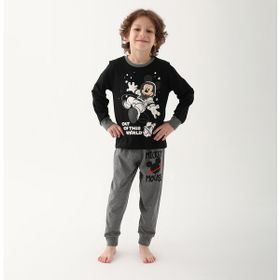 Mickey Mouse D4821-3 Siyah Erkek Çocuk Pijama