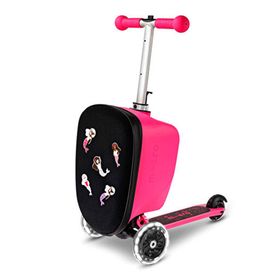 Micro Luggage Junior Velcro Pink Scooter