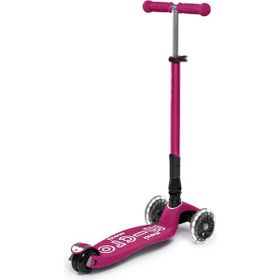 Micro Maxi Deluxe Foldable 3 Tekerlekli LED Berry Red Fuşya Scooter