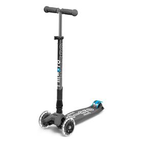 Micro Maxi Deluxe Katlanabilir LED Volcano Gri 3 Tekerlekli Scooter