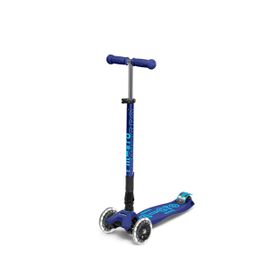 Micro Maxi Deluxe Led Foldable Navy Blue 3 Tekerlekli Scooter