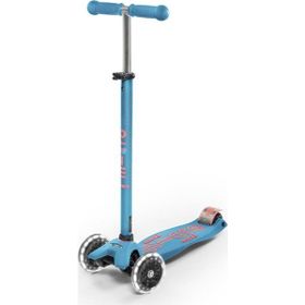 Micro Maxi Deluxe Led MICRO-MMD078_74409 Aqua 5-12 Yaş Turkuaz 3 Tekerlekli Scooter
