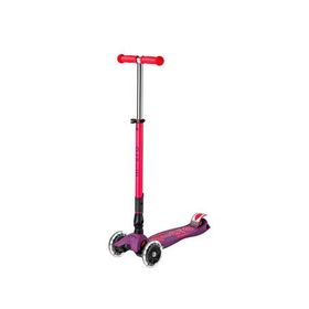 Micro Maxi Deluxe Neon Led Işıklı Katlanabilir 3 Tekerlekli Pembe Çocuk Scooter