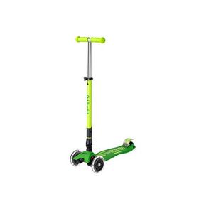 Micro Maxi Deluxe Neon Led Işıklı Katlanabilir 3 Tekerlekli Yeşil Çocuk Scooter