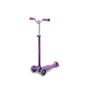Micro Maxi Deluxe Pro Led Işıklı Chopper Gidonlu 3 Tekerlekli Mor Çocuk Scooter