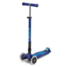 Micro Maxi Micro Deluxe LED Foldable Lacivert 3 Tekerlekli Scooter