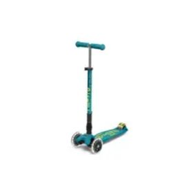 Micro Maxi MMD097 Deluxe Foldable Petrol Green Led Scooter