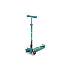 Micro Maxi MMD097 Deluxe Foldable Petrol Green Led Scooter