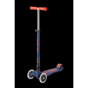 Micro MMD133 Maxi Micro Deluxe Foldable Navy Red Led Scooter