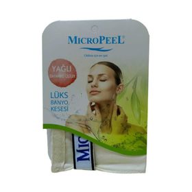 Micro Peel Beyaz İpek Yağlı Cilt İçin Banyo Kesesi