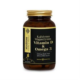 Microbiome Kalsiyum Magnezyum Vitamin D Omega 3 50 Kapsül