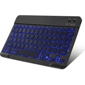Microcase AL2670 Siyah Tablet ve Telefonlar İçin Rgb Led Işıklı Şarjlı Kablosuz Bluetooth Klavye