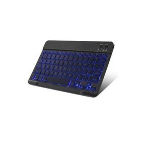 Microcase AL2670 Siyah Tablet ve Telefonlar İçin Rgb Led Işıklı Şarjlı Kablosuz Bluetooth Klavye